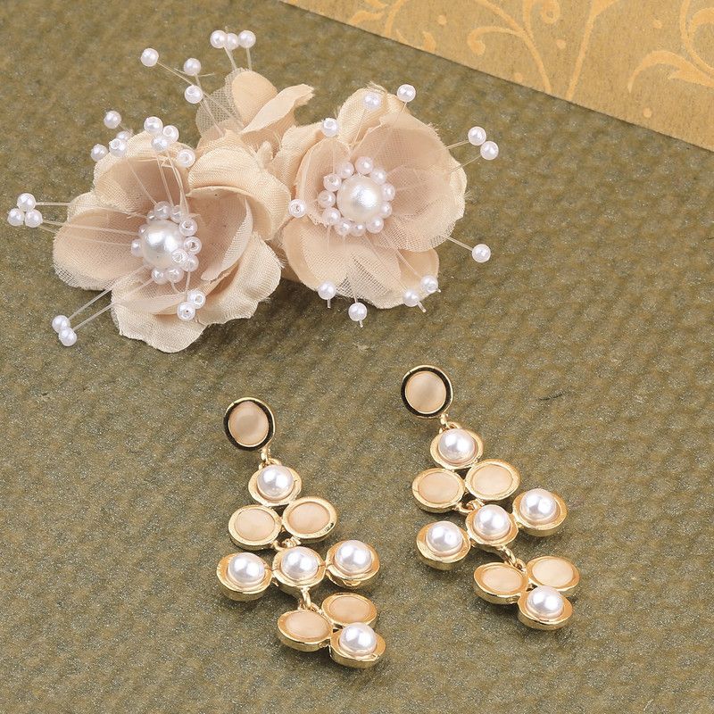 Charm Delicated Patry Wear Pearl Earring For Women Girl Alloy Drops & Danglers