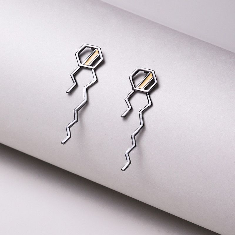 Benzene Black Rodiam Brass Earrings Brass Drops & Danglers