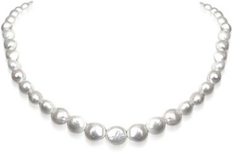 Single Line Freshwater Pearl Necklace for Women Pearl Metal Necklace