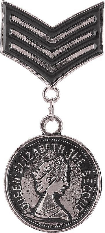 Tripin SILVER CLASSIC MEDAL DESIGN LAPEL PIN BROOCH FOR MEN WOMEN TSCPSIL1630 Brooch  (Silver)