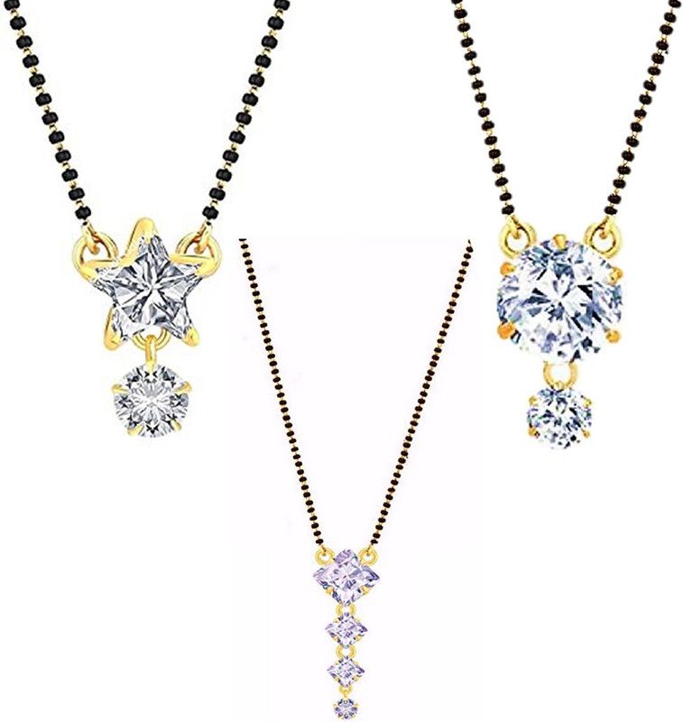 Fashionable Combo of 3 Mangalsutra Alloy Mangalsutra