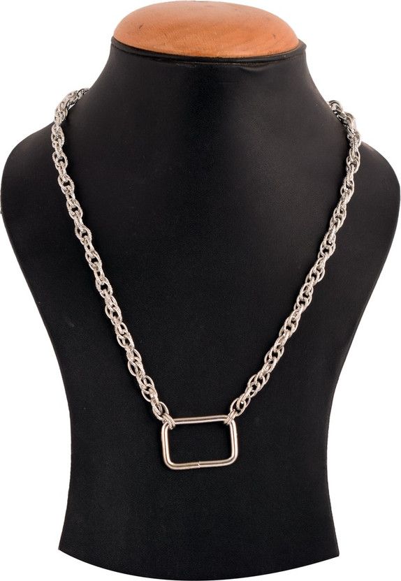 Artificial Party wear jewellery necklace 51015 Silver Plated Alloy Chain