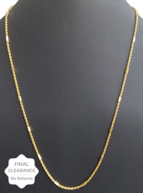Stylish & Trendy Most Popular Beautiful Design Golden light Gold Plated Chain (22 Inch) Gold-plated Plated Brass Chain