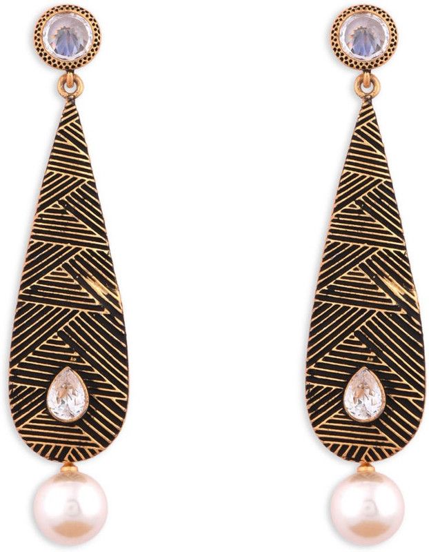 Ethnic Gold Plated Antique Temple Drop Earring for Women Alloy Drops & Danglers