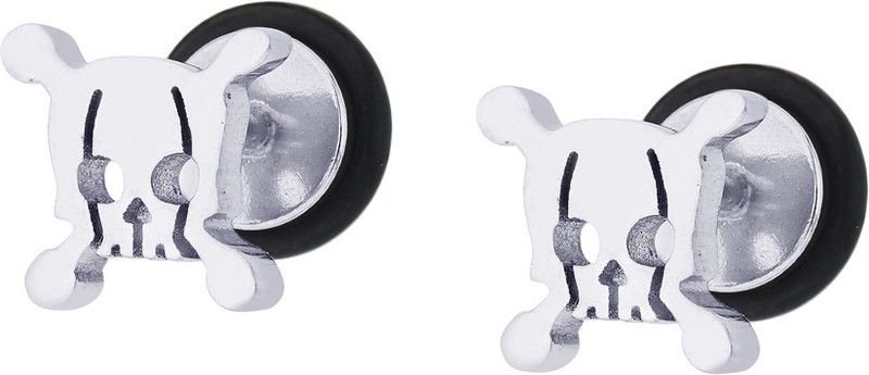 Skull Skeleton Piercing Metal Stud Earring