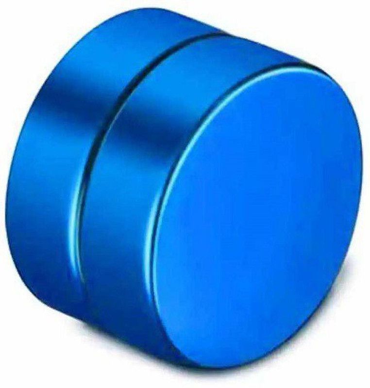 NNPRO Blue Round Barbell Magnetic 8mm (Non Piercing) 1 Pair Stainless Steel Magnetic Earring