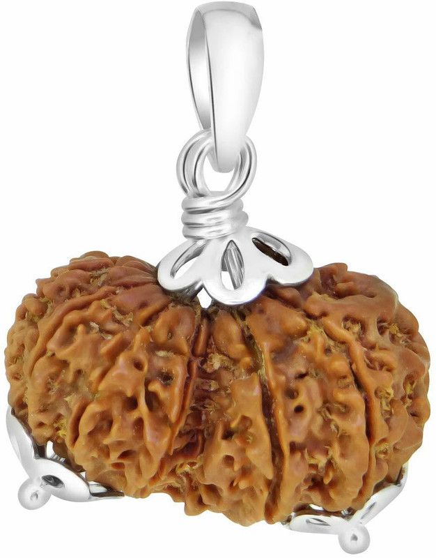 Certified Natural Gauri Shanker Mukhi (Gauri Shanker face) Rudraksha With Lab Tested Certificate Wood Pendant