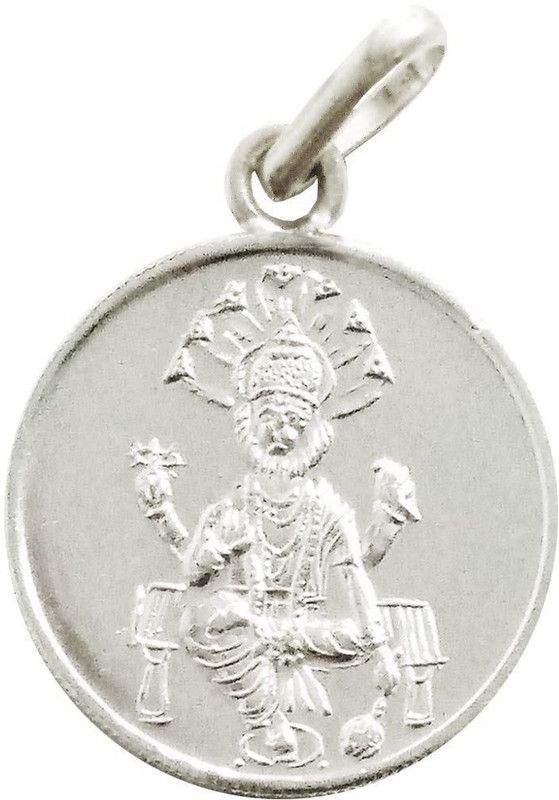 Shri Narsingh Yantra Pendant In Pure Silver For Men & Women (5.5 Grams) (1 Pc) Sterling Silver Pendant