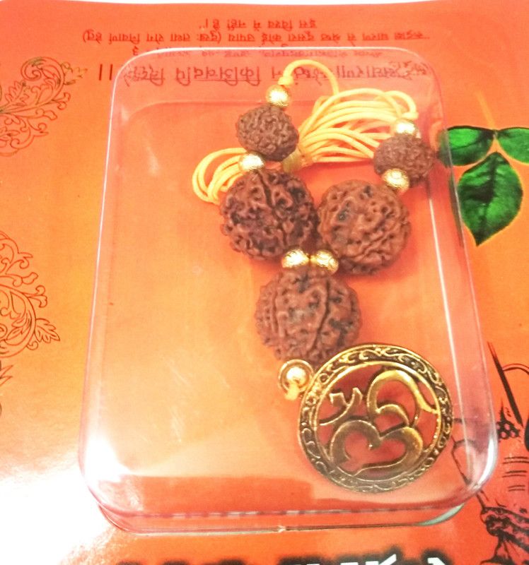 MAHAKAL SIDHI RUDRAKSHA KAWACH Gold-plated Wood, Alloy Locket