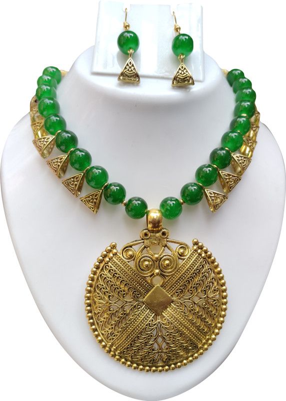 Trendy Designer Sterling Brass, Metal Necklace