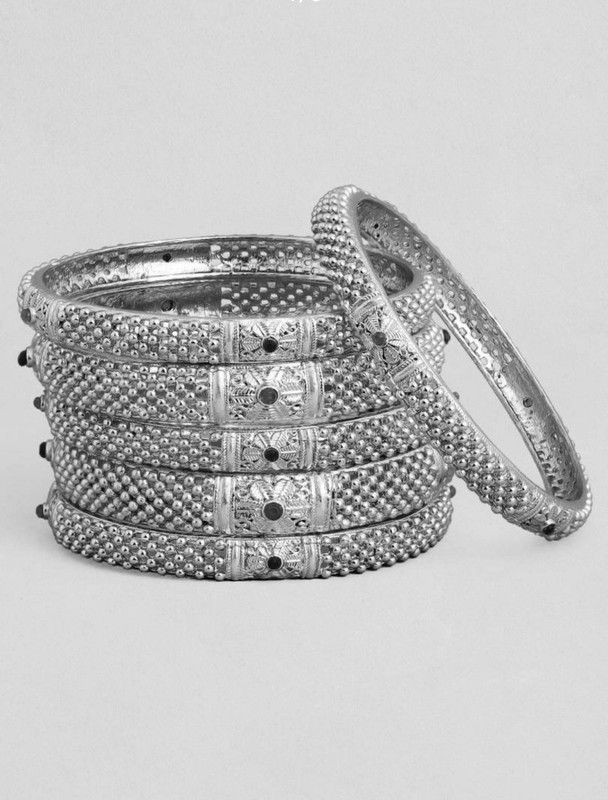 Metal, Alloy Bangle Set  (Pack of 6)