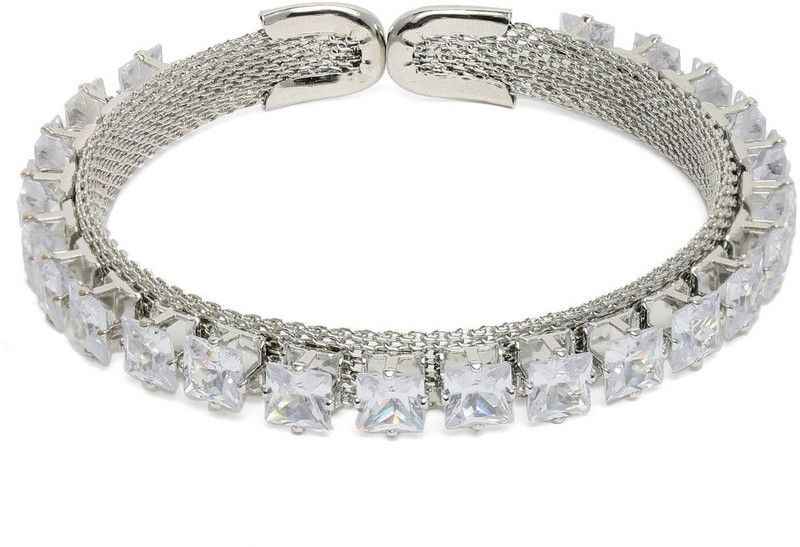 Brass Diamond Silver Kada