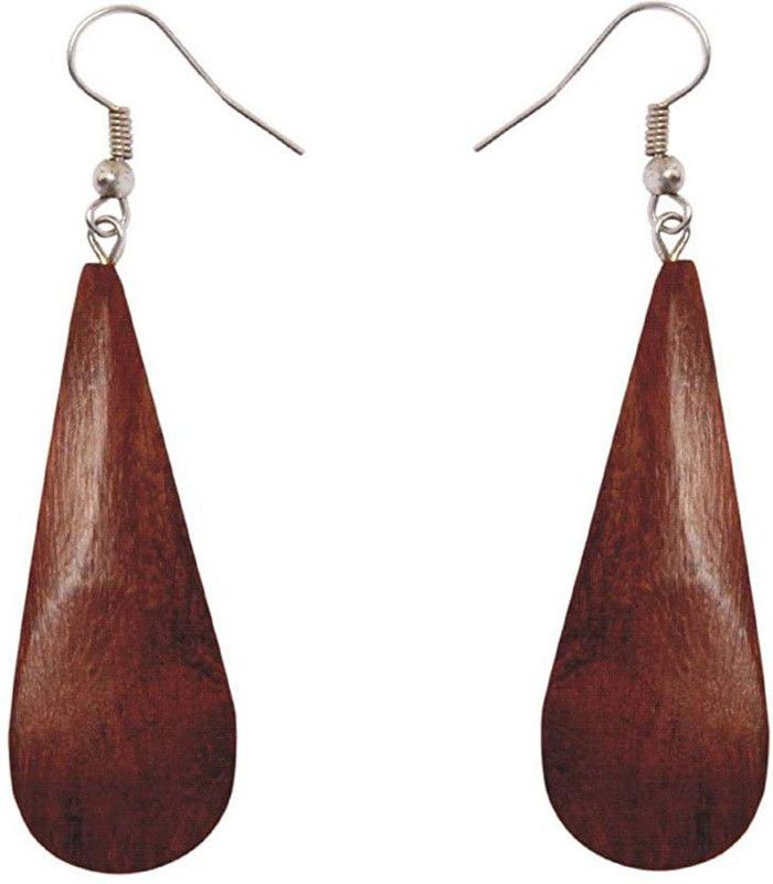 Tejvij And Sons Natural Wooden Earrings for Perfect and Different Look for Girls Wood Clip-on Earring