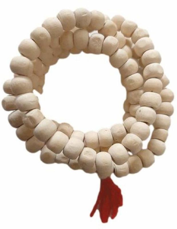 White Sandalwood Safed Chandan Mala Rosary for Wearing and Jaap Chanting for Men and Women Dori Chain