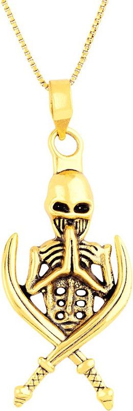 Evil Collection Skeleton Pendant Brass Pendant Set