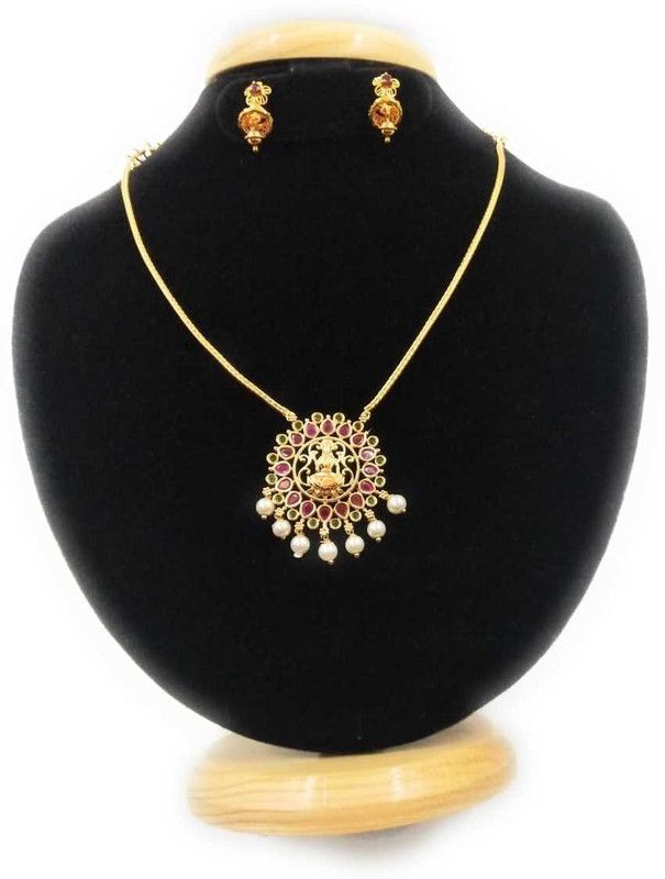 Metal, Copper, Alloy Gold-plated Multicolor Jewel Set  (Pack of 1)