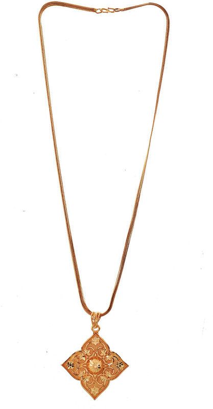 Gold Plated Pendant and Chain for Women/Girls Metal Necklace