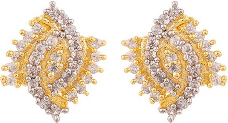 CZ Gems Adored Stud Earrings Cubic Zirconia Brass Stud Earring