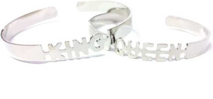 Stainless Steel Silver Kada  (Pack of 2)