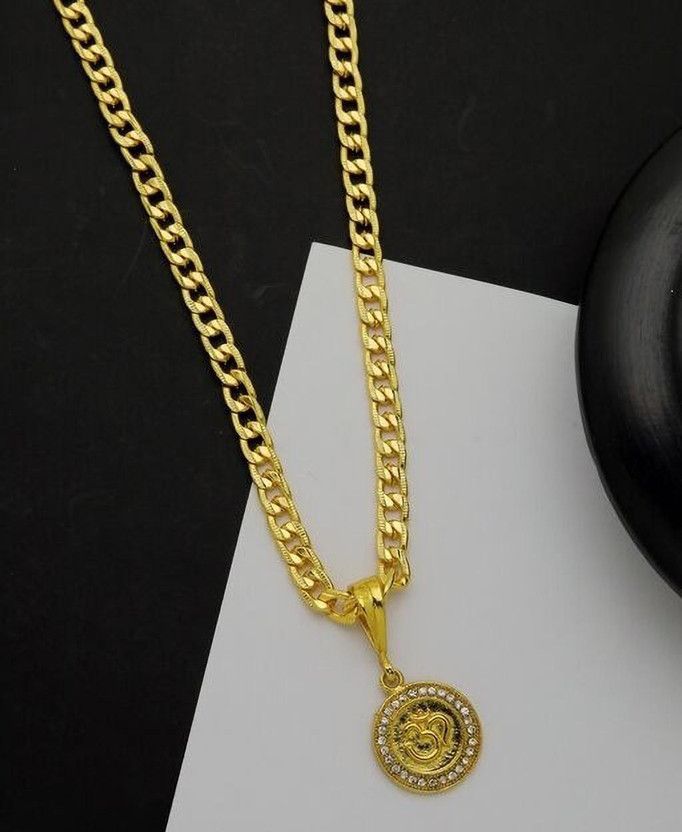 Pendant set chain for man and boy Gold-plated Copper