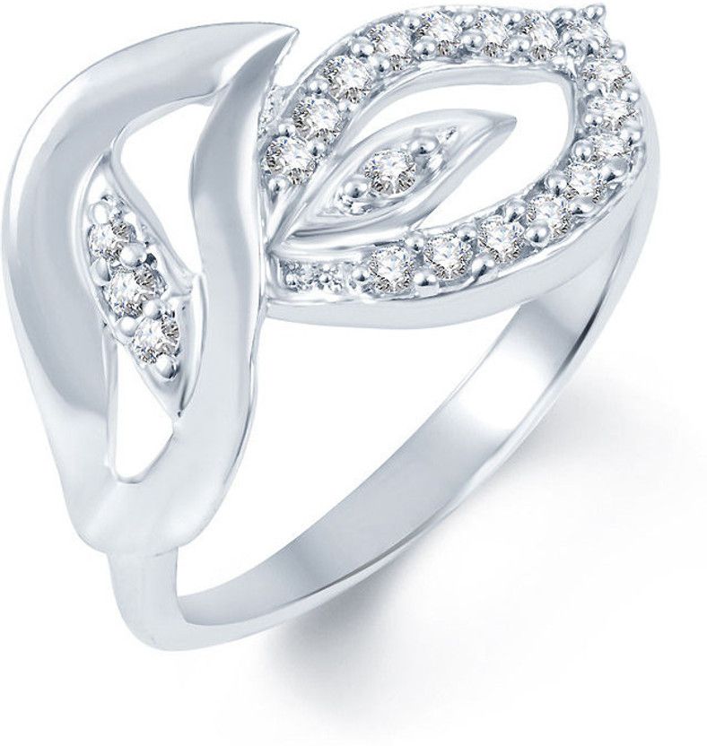 Indian Alloy Cubic Zirconia Rhodium Plated Ring