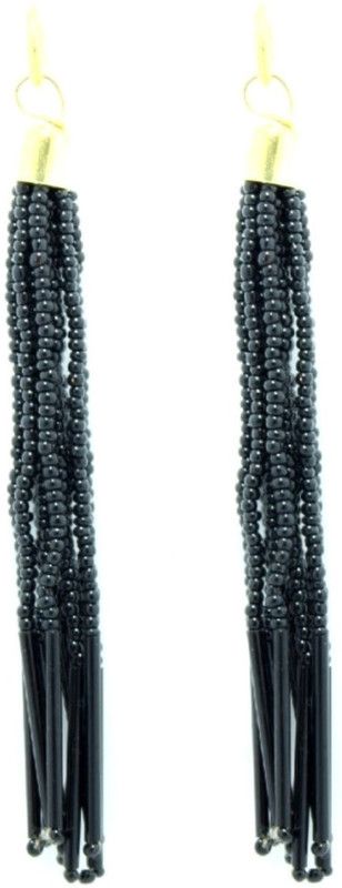 Fashionhaat Trendy and Stylish Acrylic Beads Women's Ethnic Work Hanging Black pearls Latkan best suitable for Saree Blouse Dupatta Lehenga Brooch (Black) Brooch  (Black)