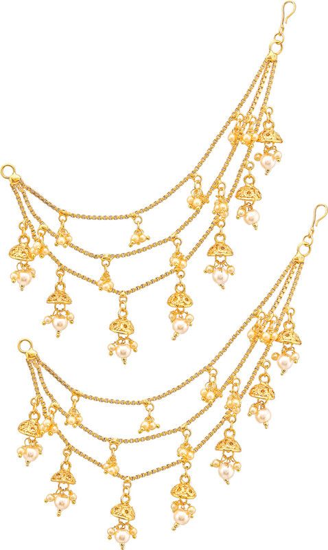 Golden Chain Antique Traditional Copper, Brass Clip-on Earring
