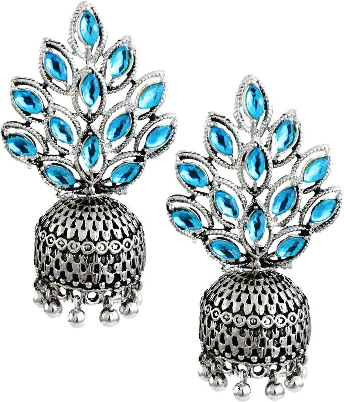 Dark Antique Zinc Jhumki Earring