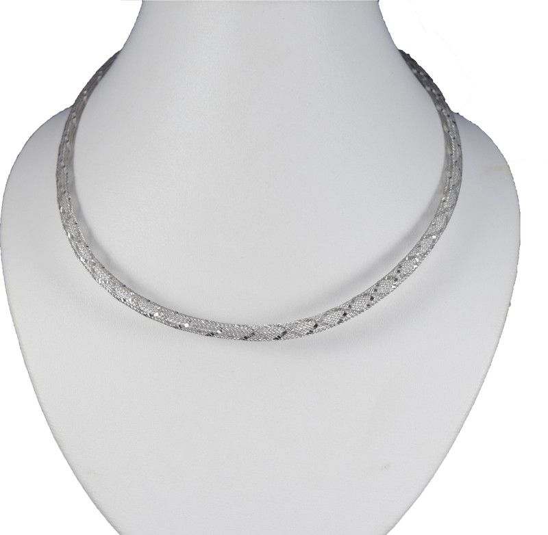 Italian Chains emzoaich8 Rhodium, Gold-plated Plated Silver Chain