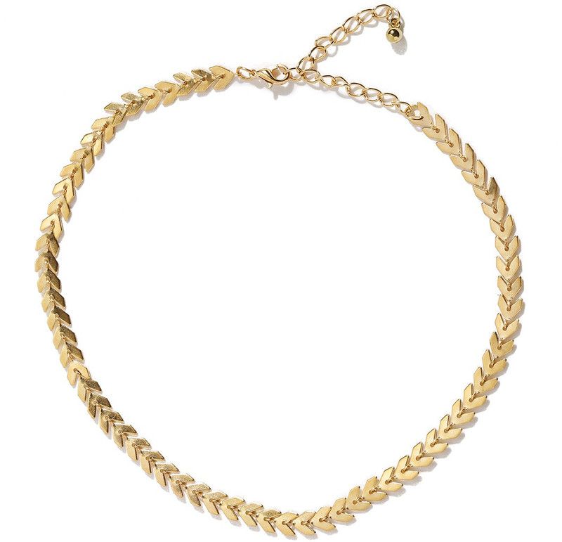 Metal Gold Fashion Beads Gold-plated Plated Alloy Necklace