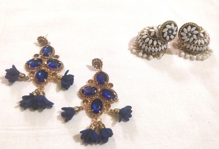 Multilayer Flower Drop earring + Jhumka(Combo) Alloy Jhumki Earring
