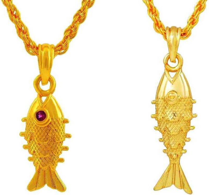 New Look Fashion Ad Big Fish Fashion women And Girls ,Party Wear , Daily Wear Gold-plated Brass, Alloy Pendant