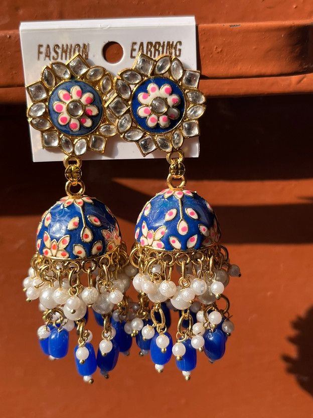 Jhumki Earrings Beads Alloy Jhumki Earring