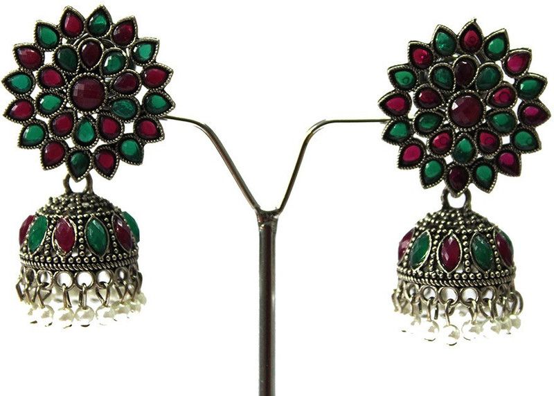 S L GOLD 1 Gram Micro Plated Bhavana Earring E14 Alloy Jhumki Earring