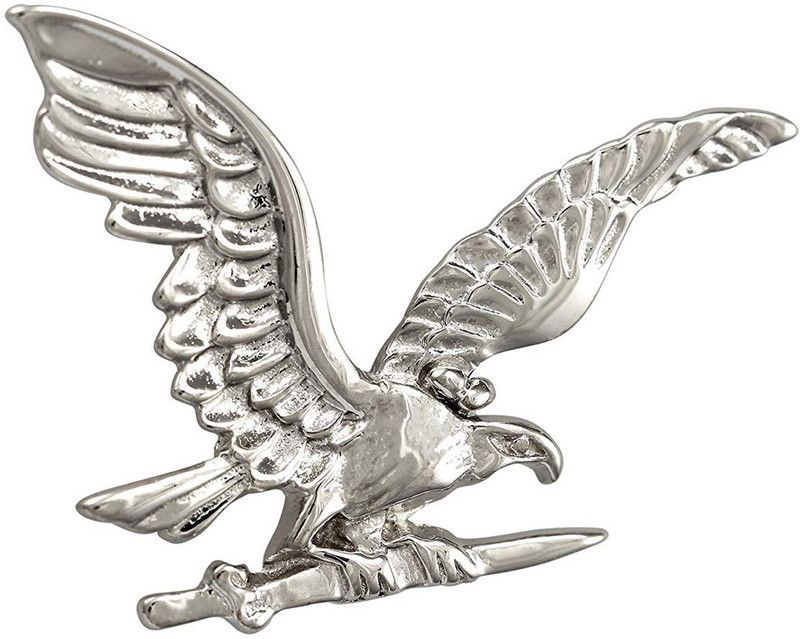 mahi Designer Fashion Stylish Eagle Brooch Lapel Pin Brooch  (Silver)