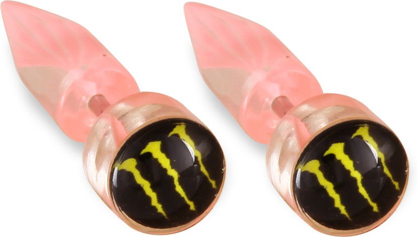 Valentine Stainless Steel Multicolor Black Cuff Tunnel Magnetic Earring KJNT165 Metal Stud Earring