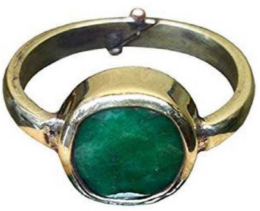 Stone Emerald Gold Plated Ring