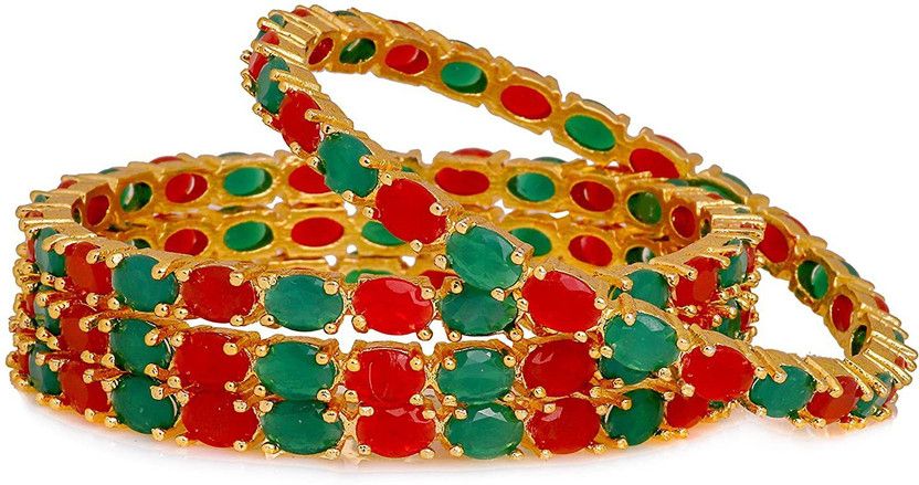 Alloy Crystal Gold-plated Bangle Set
