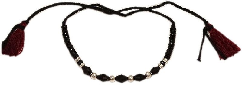 Sahiba Gems Sterling Silver, Fabric Anklet