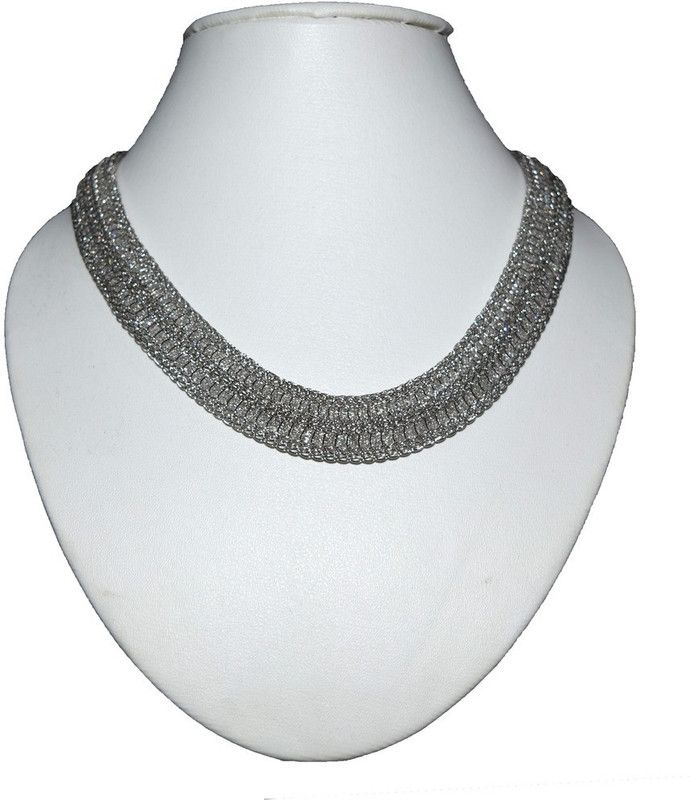 Exclusive Italian Chain 22R Rhodium Plated Brass Necklace
