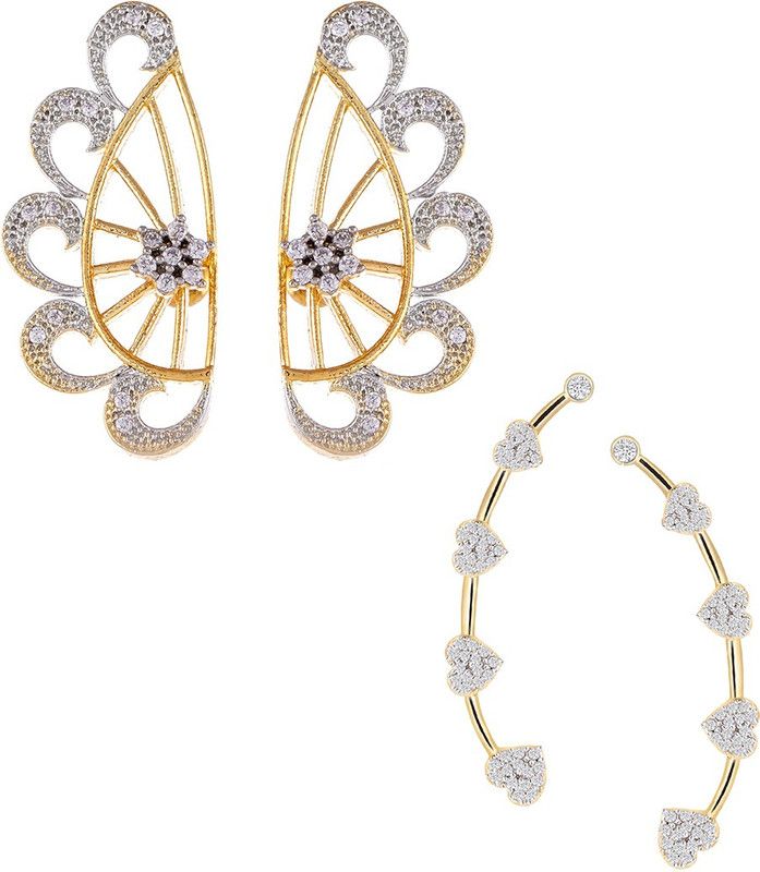 Precious American - Combo of 2 Alloy Cuff Earring