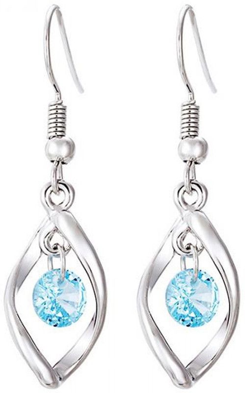 Rhombic Hypoallergenic Light Weight Crystal Sterling Silver Stud Earring