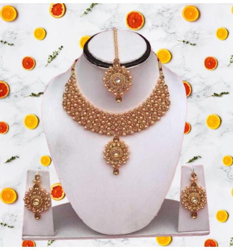 Stone Jewel Set  (Gold)