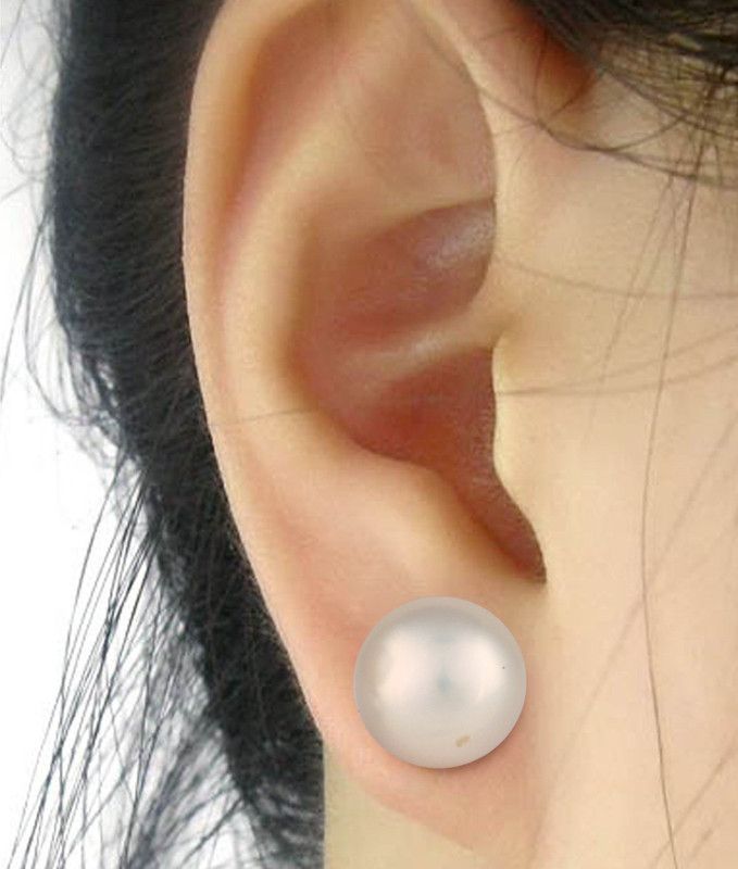 Candent Pearl Studs Silver Stud Earring