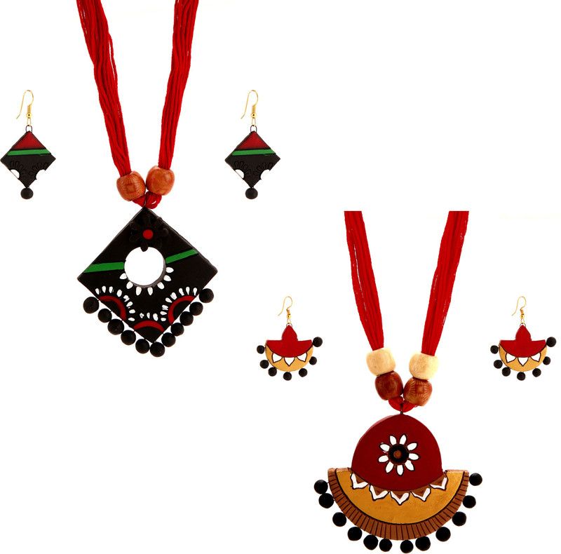 Terracotta Jewel Set  (Multicolor)