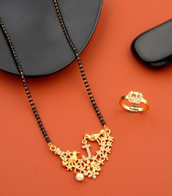 Brass, Alloy Gold-plated Gold, Black, White Jewel Set  (Pack of 1)