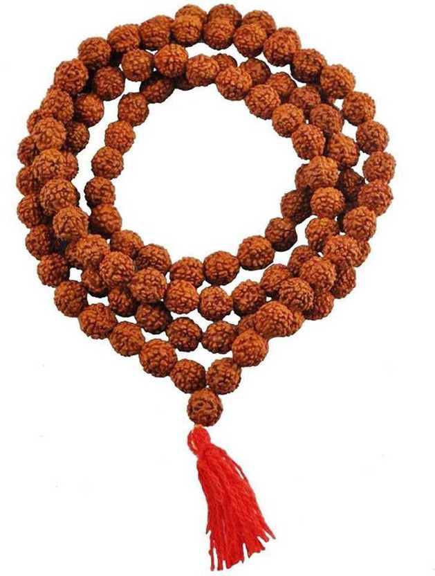 Natural 5 Face Rudraksh Mala Original Natura Wood Chain