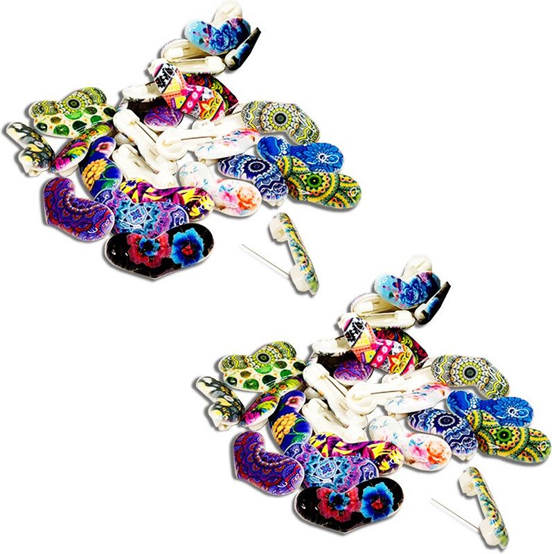 Stylewell Set of 24 Pcs Multi Pattern Safety Saree Hijab Pins Set Brooch  (Multicolor)