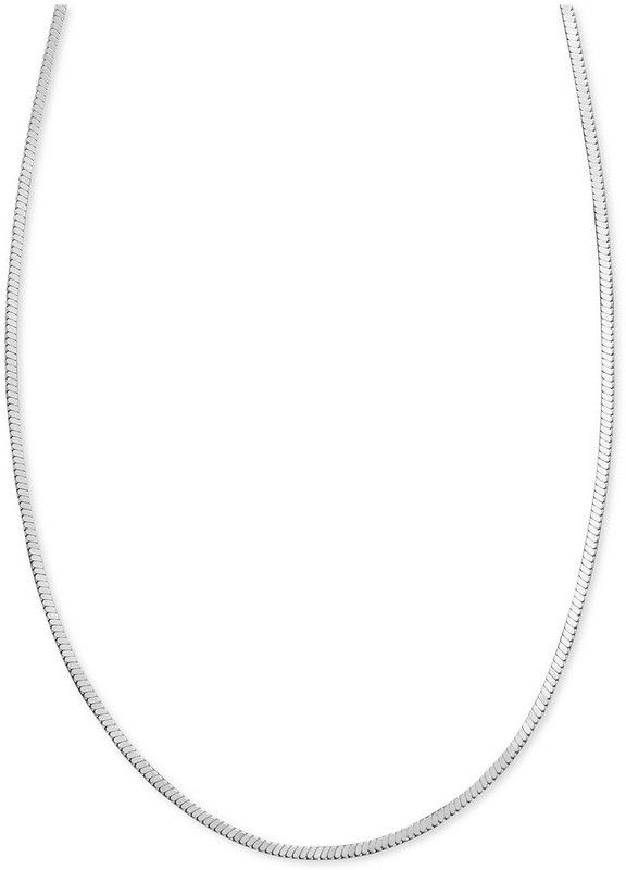 18 Inches Square Snake Sterling Silver Chain