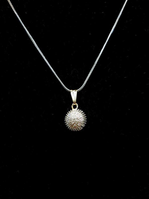American diamond silver pendant Silver Alloy